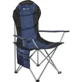 Juskys Campingstuhl Lido mit Flaschenhalterung und Tragetasche Dunkelblau