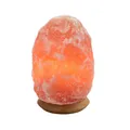 Natur Salzkristall Lampe auf Holzsockel 2-3 kg Salz Leuchte (Salt RangePakistan)