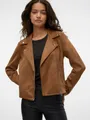 Vero Moda Bikerjacke VMJOSE SHORT FAUX SUEDE JACKET GA NOOS mit asymetrischem Reißverschluss
