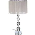 Relaxdays Nachttischlampe Kristallglas mit Kabelschalter 53 x 29,5 x 29,5 cm