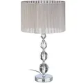 Relaxdays Nachttischlampe, Mehrfarbig, Textil, Glas, Metall, 29.5x53x29.5 cm, Lampen & Leuchten, Innenbeleuchtung, Tischlampen, Tischlampen