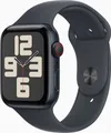 Apple Watch SE 2 44 Schwarzes Aluminium/Schwarzes S/M-LTE-Sportarmband