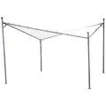 Siena Garden 120399 Berlino Pavillon 400x400 cm Gestell aus Stahl, anthrazit, Bezug aus Polyester, 250g/m² in weiß