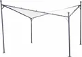 Pavillon Berlino 4x4 m, grau/weiß Gestell grau / Bezug weiß