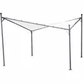 Siena Garden Pavillon Berlino quadratisch 400x400 cm Stahl/Polyester grau/weiß