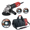 Flex Winkelschleifer L1100 Ø-125mm 1100 Watt + Tasche + 30 Fächerschleifscheiben