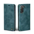 LBH Handyhülle für Samsung Galaxy S22 in Petrol Blau mit Karten- und Geldfach Smartphone Hülle mit Standfunktion Flip Case Schutzhülle Magnetverschluss Vintage