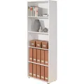 Inter-Link Aktenregal Arco 4, 13500040, aus Holz, 5 Ordnerhöhen, 60 x 180 x 30 cm (B/H/T), weiß