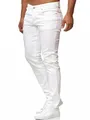 Tazzio Jeans Herren Slim Fit Stretch Jeanshose Hose Denim 16533 (42/32, Weiß)