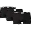 Calvin Klein Herren 3er Pack Boxershorts Trunks mit Logobund, Schwarz (Black), S