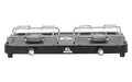 CAMPTIME Tarbit Gaskocher 2-flammig | Camping Kocher mit 50 mbar Stufenlos regelbar & kompakt | Robuster Outdoor Campingkocher Gas ideal für Zuhause, auf Reisen als Campingküche