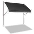 Klemmmarkise Style mit Handkurbel, Terrasse/Balkon, einfache Montage ohne Boh...