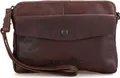 SPIKES & SPARROW Leder Umhängetasche Idaho Crossover Dark Brown dunkelbraun