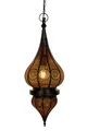 Marrakesch Orient & Mediterran Interior Pendelleuchte Orientalische Deko Lampe Hängeleuchte Pendelleuchte Fayna Schwarz 55cm, ohne Leuchtmittel, Handarbeit
