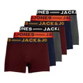 JACK & JONES Herren Boxershort JACLICHFIELD Trunks 6er Pack, Größe:S;Farbe:Burgundy