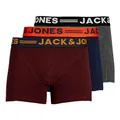 JACK & JONES Trunks 3er-Pack Trunks, granatrot, S