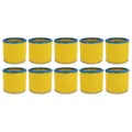 vhbw 10x Rundfilter/Lamellenfilter kompatibel mit Staubsauger, Saugroboter, Mehrzwecksauger Parkside PNTS 30/8(E/S), 30/9(E/S), 35/5(E/S), A1, B1, B2