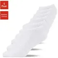 SNOCKS Sneakersocken Kurze Sneaker Socken für Herren & Damen (6-Paar) aus atmungsaktiver Naturfaser weiß 39-42