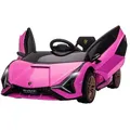 Homcom Kinder, Rosa, Metall, 62x40x108 cm, Spielzeug, Kinderspielzeug, Kinderautos & Elektro-Kinderautos