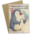 Mr. & Mrs. Panda Motivkarte Zahnarzthelferin Leidenschaft Design - Geschenk, dankeskarten, Grußkarten, weihnachtskarten, Grußkarte, einladungskarten, babykarte