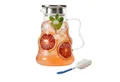 relaxdays Wasserkaraffe Glaskaraffe mit Deckel & Henkel