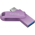 SanDisk USB-Stick Ultra Dual Drive Go, 128 GB, bis 400 MB/s, USB & USB-C 3.0, lavendel
