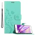 Cadorabo Hülle für Apple iPhone 6 / 6S Schutz Hülle in Türkis Schutzhülle Handy Hülle Etui Case Blumen Flower