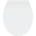 Schütte WC-Sitz Slim White 82700, oval, aus Duroplast, mit Absenkautomatik & Edelstahlscharnier, abnehmbar, weiß