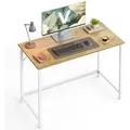 VASAGLE Schreibtisch Computertisch, Bürotisch, 80/100/120/135/160 cm, moderner Stil beige 100 cm x 75 cm x 50 cm