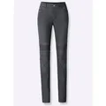 Bequeme Jeans INSPIRATIONEN, Damen, Gr. 38, Normalgrößen, schwarz (schwarz, denim), 76% Baumwolle, 22% Polyester, 2% Elasthan, unifarben, lang, Jeans