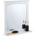 Relaxdays Badezimmerspiegel MDF Weiß Mit Ablage 60 x 55 x 11 cm 3,7 kg