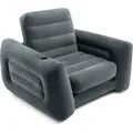 Intex Aufblasbarer Sessel Pull-Out Chair 2-in-1 Gästebett Vinyl Grau - Grau