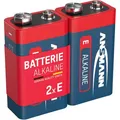 Ansmann Batterien Alkaline Red, 9V Block, E-Block, 6LR61, 2 Stück