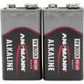 Ansmann 9 V Block-Batterie Alkali-Mang (2 Stk., 9V Block, 550 mAh) (5015591)