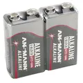 ANSMANN Red Alkaline Batterie 9V E-Block 6F22 Longlife Alkalibatterie 2er Shrink