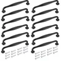 12 Stück 128mm Küchengriffe schwarze Möbelgriffe Schrank Türgriffe Schrank Gr...