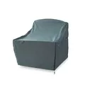 Lumaland Abdeckung für Gartenstühle 64 x 79 x 102 cm robuste Schutzhülle für Gartenmöbel Oxford 600D 280 g/m² Wasserdicht Witterungsbeständig Winterfest für Gartensessel in Grün/Grau