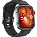 Watch Fit 4 Pro (Seiya-B29F), Smartwatch schwarz, schwarzes Fluorelastomer-Armband