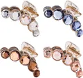 Lawie 4er-Pack Transparente Goldene, Blaue und Braune Glänzende 