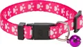 TRIXIE 4202 Katzenhalsband, Nylon, Stufenlos verstellbar, mit Schelle, Farblich Sortiert