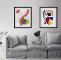 queence Bild Jupiter, Abstrakt, Figuren, Gemälde, Gesicht, Kunst, Modern (1 St), HD Premium Poster-Druck inkl. Holzrahmen
