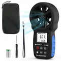 Anemometer windmesser, digitales Windgeschwindigkeitsmessgerät, Windgeschwindigkeit/Windkühlung, ℃/℉, Max/Min/Durchschnitt/Echtzeitmessung mit LCD-Hintergrundbeleuchtung