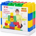 WADER QUALITY TOYS Bausteine Bausteinblock XXL 24 Stück 12M+ Spielbausteine, (24 St)