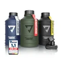 ABOVE. Edelstahl Trinkflasche 1.3L / 2.2L – BPA-frei, Auslaufsicher & Robust – 2L Metallflasche mit Extra Trinkverschluss für Sport, Fitness & Outdoor I hochwertige Geschenkbox (Blau, 2.2L)