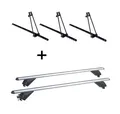 3x Fahrradträger ORION+Alu Dachträger RB003 für für Alfa Romeo Stelvio 5Tür ab 1