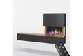 GLOW FIRE Elektrokamin CW5 Rechts E-Motion LED Kamin- Wohnwand mit Kamin, Sideboard mit Kamin, Elektrokamin mit Heizfunktion und Knistereffekt