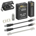 Goobay 93010 Netzwerktester LAN Tester / Leitungstester RJ45 - RJ11 - RJ12 - ISDN - CAT5 - CAT6 - BNC / Netzwerk Kabeltester / Netzwerk Tester / Netzwerk Messgerät / Schwarz