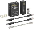 Goobay Netzwerk Kabeltester Set - zur Prüfung von CAT 5/6 Netzwerk- und ISDN-Ver