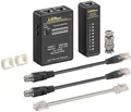 GOOBAY Profi Netzwerk Kabeltester Set, Schwarz - zur Prüfung von CAT 5/6 Netzwer