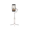 DJI OM 5 Gimbal Smartphone, 3-Achsen Stabilizer, integrierter Verlängerungsstab, handlicher und faltbarer Handy Gimbal mit ShotGuides, Vlog-Stabilisierung, YouTube & TikTok-Videos, Sunset White